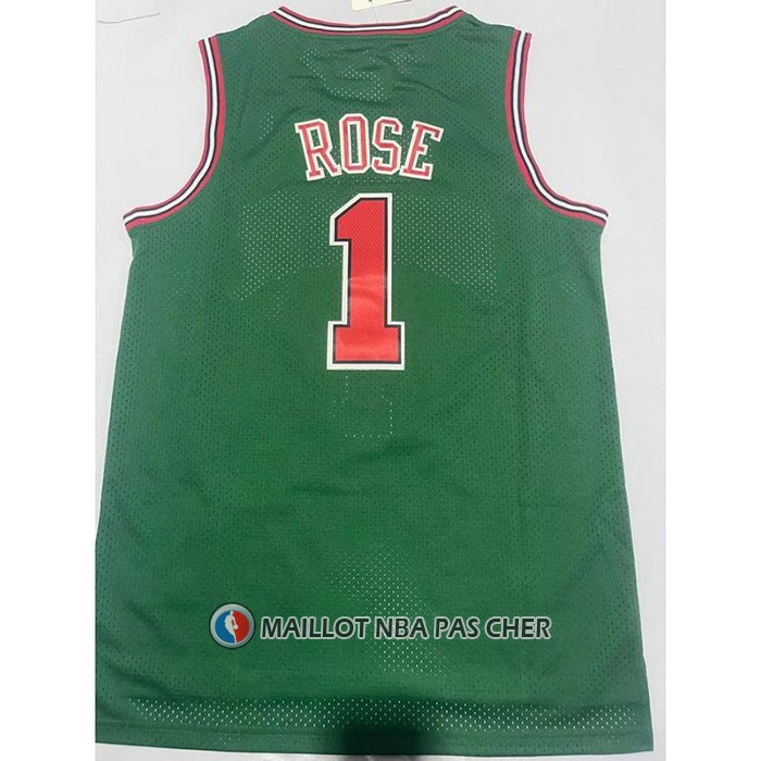 Maillot Chicago Bulls Derrick Rose NO 1 Mitchell & Ness 2008-09 Vert2